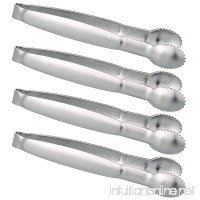 Set of 4 Small Ice Tongs  4 Inch Stainless Steel Mini Serving Tongs - B07DPD7PVG